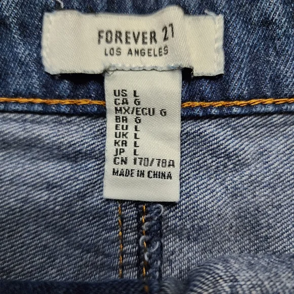 Forever 21 Button Jean Skirt Sz Large NWT - Picture 3 of 3